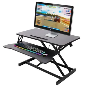 Adjustable Height Standing Laptop Desk,Adjustable Sit to Stand Up Workstation  with Keyboard Tray,Black