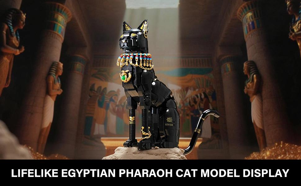 Egyptian Pharaoh Cat Building Set - Animal Black Cat Building Blocks Toy for Adults DIY Crafts Project Egyptian Cat Model for Home Office Decor, Gift for Women Teens Kids Ages 10+ (1274PCS) Egyptian Pharaoh Cat Building Set - Animal Black Cat Building Blocks Toy for Adults DIY Crafts Project Egyptian Cat Model for Home Office Decor, Gift for Women Teens Kids Ages 10+ (1274PCS)