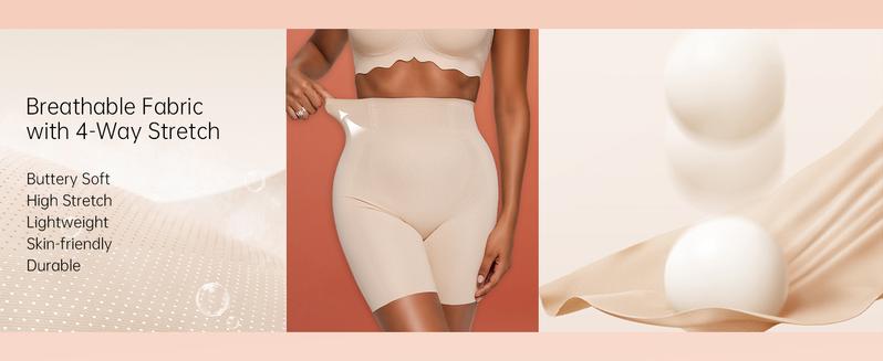 OEAK Tummy Control Shapewear Breathable Comfortable Shorts for Women Butt Lifting Body Shaper Shorts High Waisted Seamless Girdles Under Dress