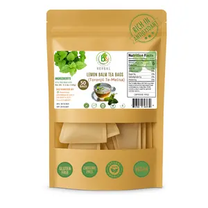 Toronjil (Lemon Balm) Herbal Tea – 50 Bags (2 g Each) – 100% Natural, Vegan, Non-GMO, Sugar-Free, Caffeine-Free – Calming & Antioxidant-Rich Infusion for Hot & Iced Drinks – Vacuum-Sealed for Freshness – by BexpertsUSA