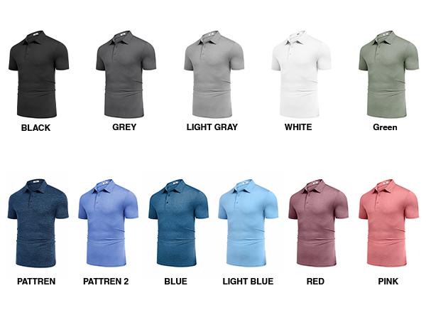 COOFANDY Men's Polo Shirt Golf Dry Fit Performance Short Sleeve Moisture Wicking Athletic Polo Collared Tennis T-Shirt