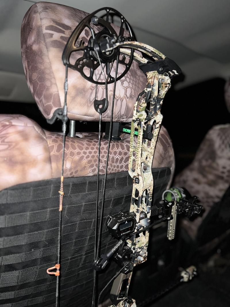 Bow Buddy – Headrest-Mounted Bow and Gear Hanger for Trucks & SUVs – Add to cart Buy now – Universal Fit | Tool-Free Install | Keeps Your Bow Safe & Within Reach