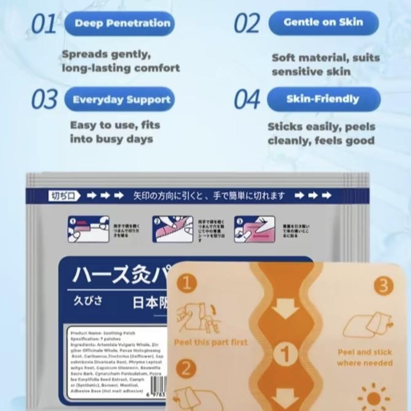 Pure Herbal Heat Patches for Shoulder, Waist, Knee & Foot, Natural Long-Lasting Warmth (7 Pcs)-lzh