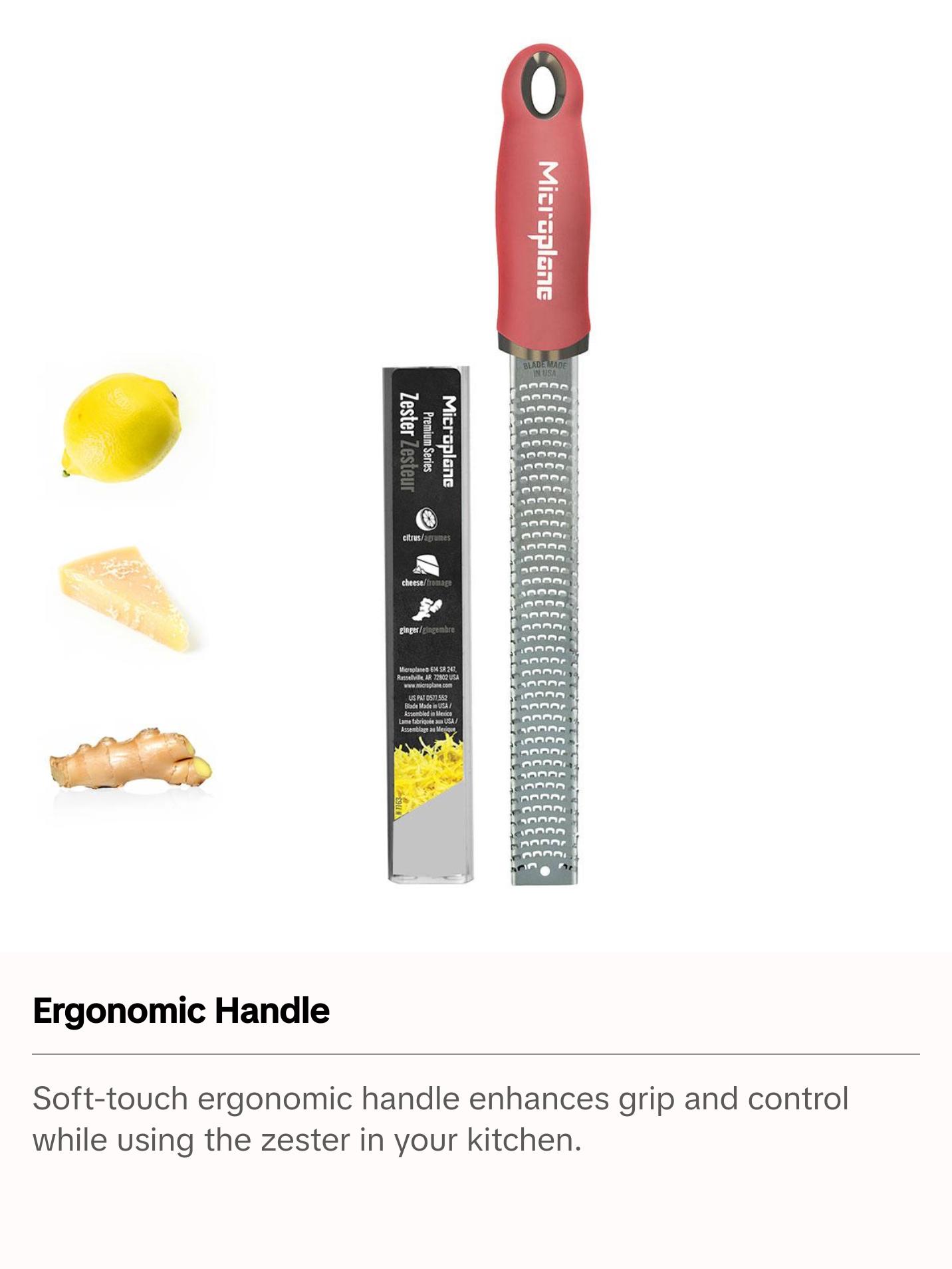 Microplane, Premium Classic Citrus Zester – Urban Colors Edition, Rasp-Style Stainless Steel Grater for Citrus, Cheese & More