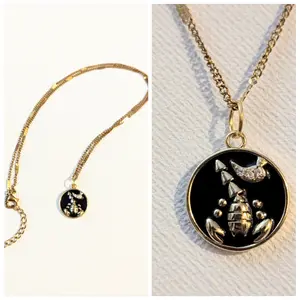 Scorpio Zodiac Necklace – PVD Stainless Steel Enamel Scorpion Pendant Astrology Jewelry Gift