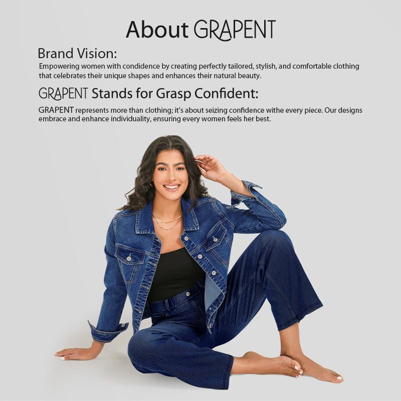 GRAPENT Barrel Jeans for Women Trendy High Waisted Wide Leg Baggy Cropped Relax Fit Stretch Denim Trouser Ankle Pants SpringStatements GRAPENT Barrel Jeans for Women Trendy High Waisted Wide Leg Baggy Cropped Relax Fit Stretch Denim Trouser Ankle Pants SpringStatements