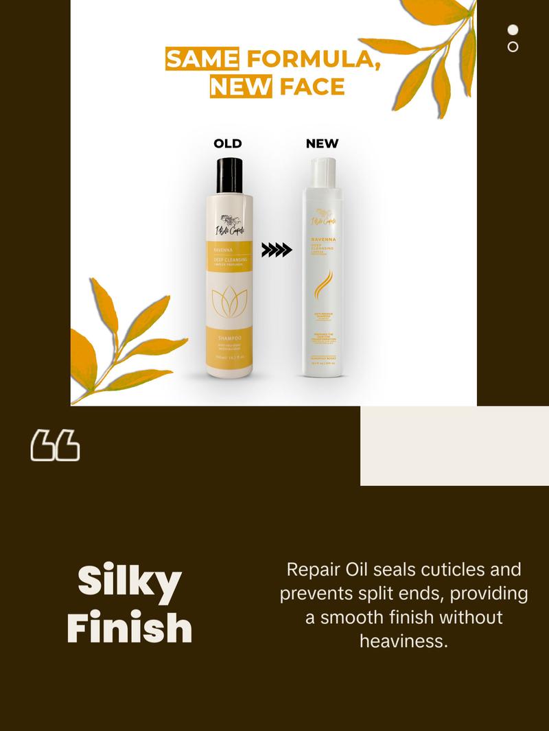 Ravenna B-tox Repair Haircare Kit - 1kg Shampoo, 60ml Oil, Deep Cleansing Anti-Residue Shampoo for Moisturizing Hydrating Frizz Control - Hydrate Keratin Moisturize Moisture Cleanser