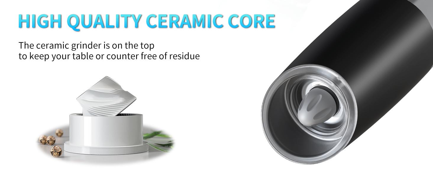 Gravity Electric Salt and Pepper Grinder Set Automatic Salt and Pepper Grinder Set with LED Light Kitchen Seasoning Utensils