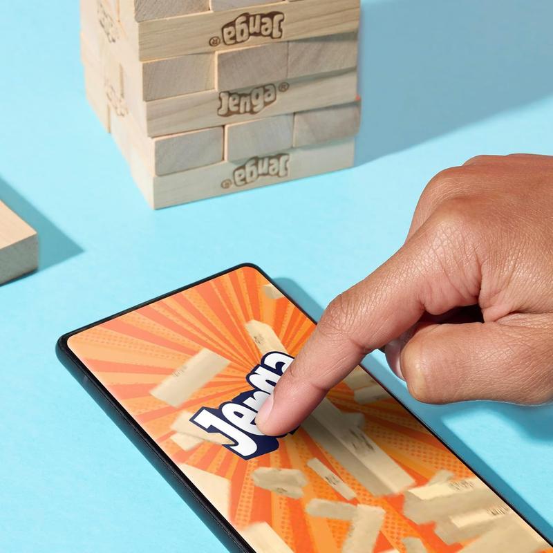 Jenga Game| Digital Die for 6 More Ways to Play| Original Wood Block Game| Stacking Tower| 1+ Players| Party Games