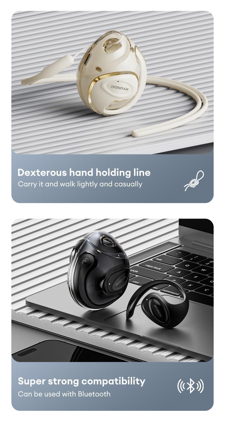 HYUNDAI X15 Ultra Bible Prayer Wireless Headphones with Bluetooth 6.0, App-Based Prayer & Scripture Audio, OWS Waterproof Sport Design, Noise Reduction, Built-in Mic, Audio Earbuds for Music & Phone Calls, Compatible with Android & iOS