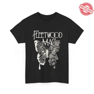 [Sale up to 50%] [Free Ship] Fleetwood Mac T-Shirt, Music Graphic Tee, Vintage Style Band Shirts, Womenswear