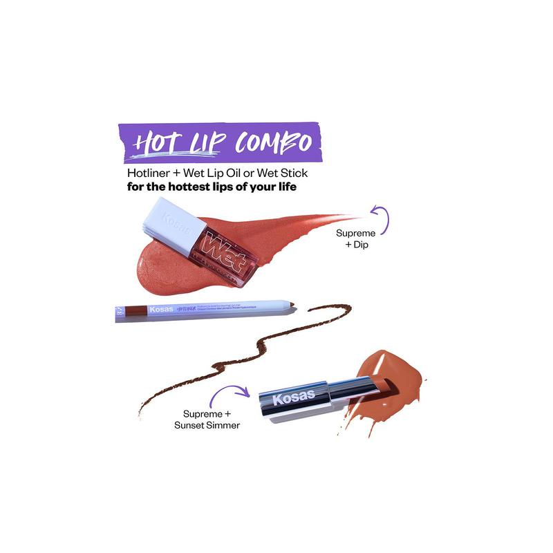 Kosas Hotliner Hyaluronic Acid Plumping Lip Liner in Supreme