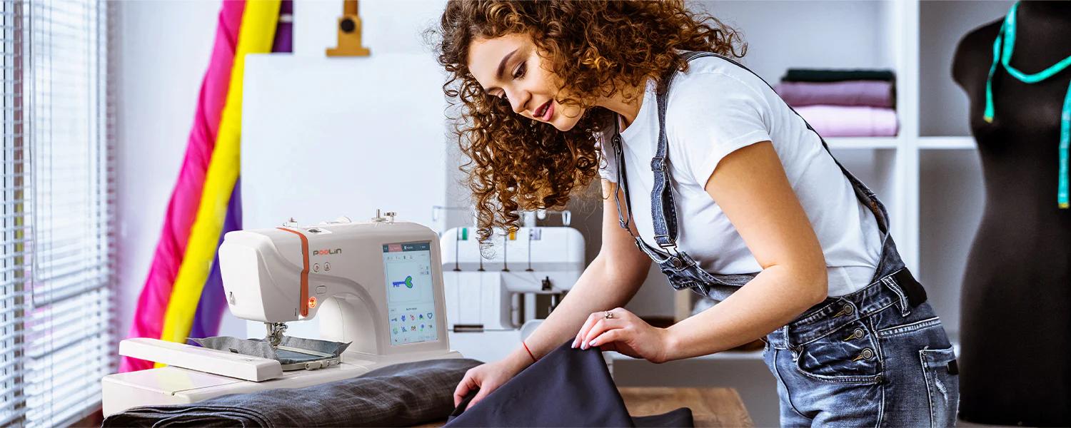 POOLIN EOC05 Computerized Home Embroidery Machine For Beginner