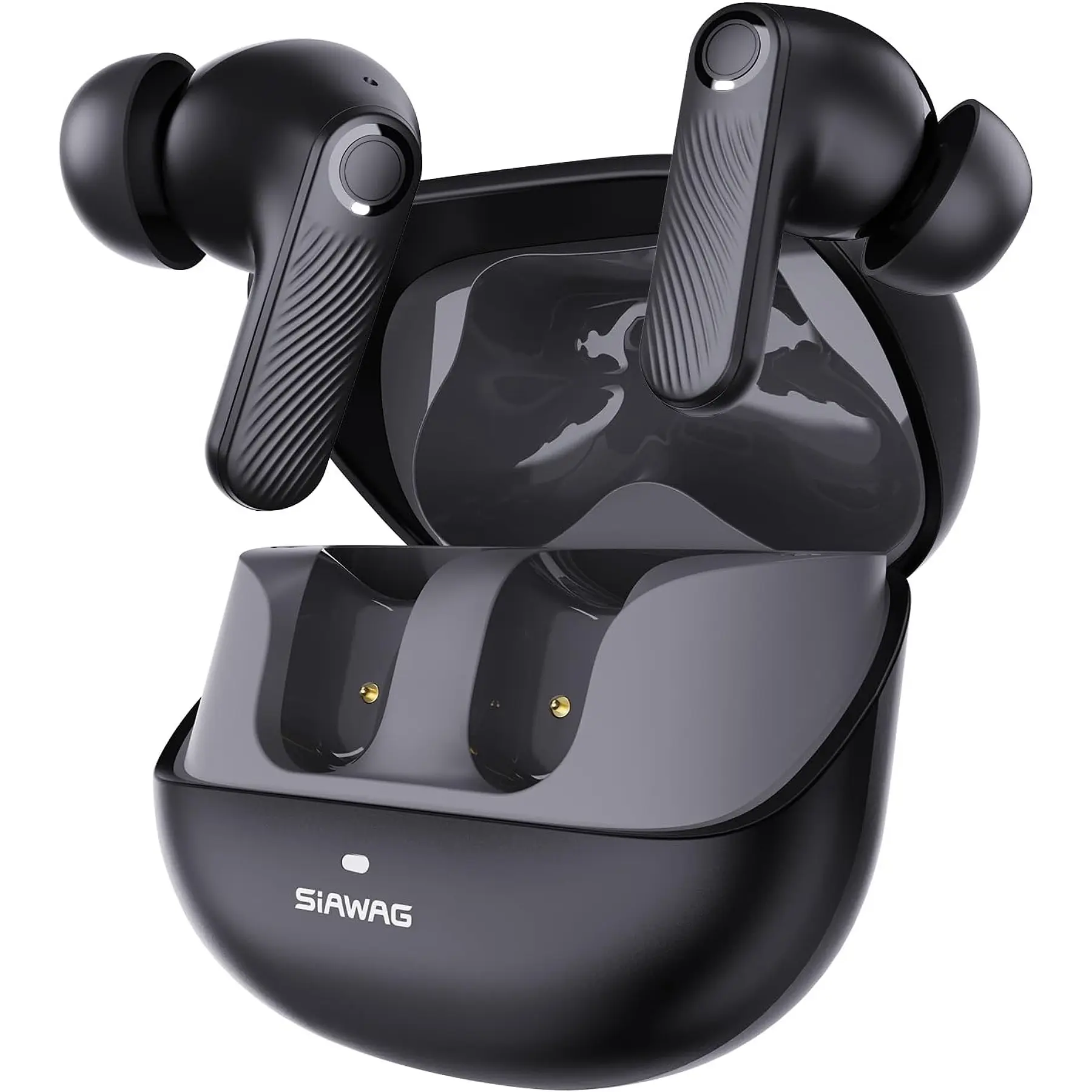 Silicone Custom Electronic Lightweight Wireless Earbuds - ANC Noise Reduction, Big Bass, Sweatproof, Durable Headset, Secure Fit with 3 Ear Tip Sizes, Multi-Device Connectivity, Call Receiving, Ideal for Gym, Loud Factories