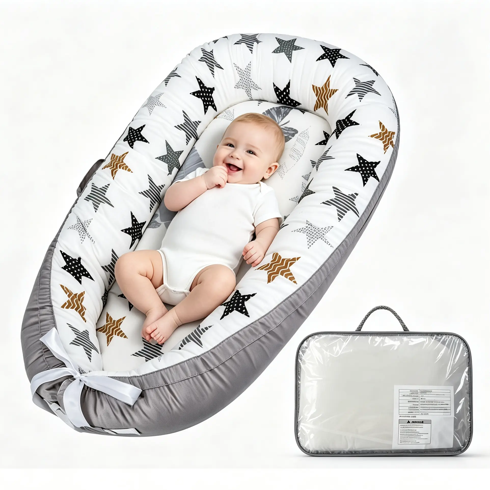 Breathable Cotton Multi Function Diaper Changing Table, Soft-Portable Support Cushion for Newborn, Perfect for Home, Travel & Outdoor, Best gift to Mom