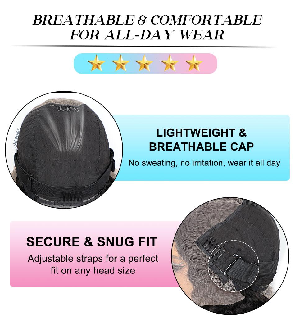 MOREFACE 13*6 Deep Wave Transparent Lace Front Human Hair Wig Kinky Curly Wigs Afro Curly PrePlucked with Baby Hair