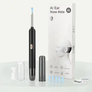 2-in-1 Visual Ear Cleaner & Nose Hair Trimmer with 2K 1296P HD Camera, Silicone Ear Pick, Personal Care Cleaning Tool