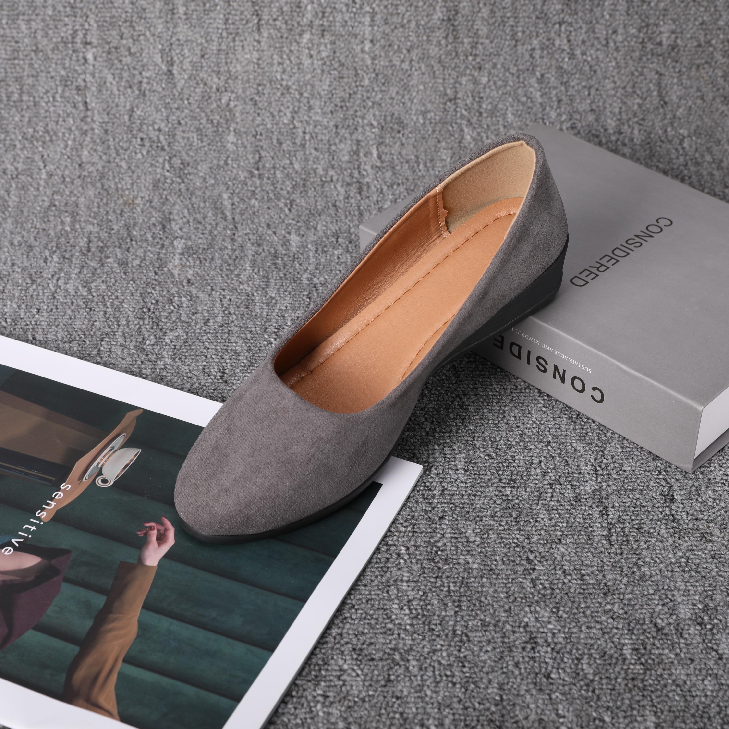 Women's Black Wedge Heels Work Shoes - Wide Fit Waterproof Rain Suede Pumps Round Toe Elegant Comfortable Insole Shallow Mouth Heeled Footwear Office Shoes for Women