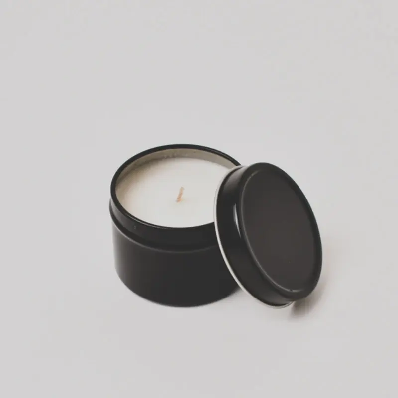 Travel Size Soy Candle in Elegant Black Tin