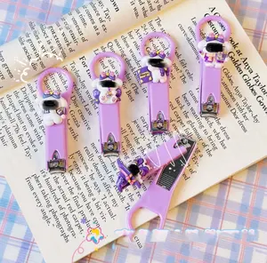Set of 5 Kawaii Mini Nail Clippers Purple Dog Creative Manicure
