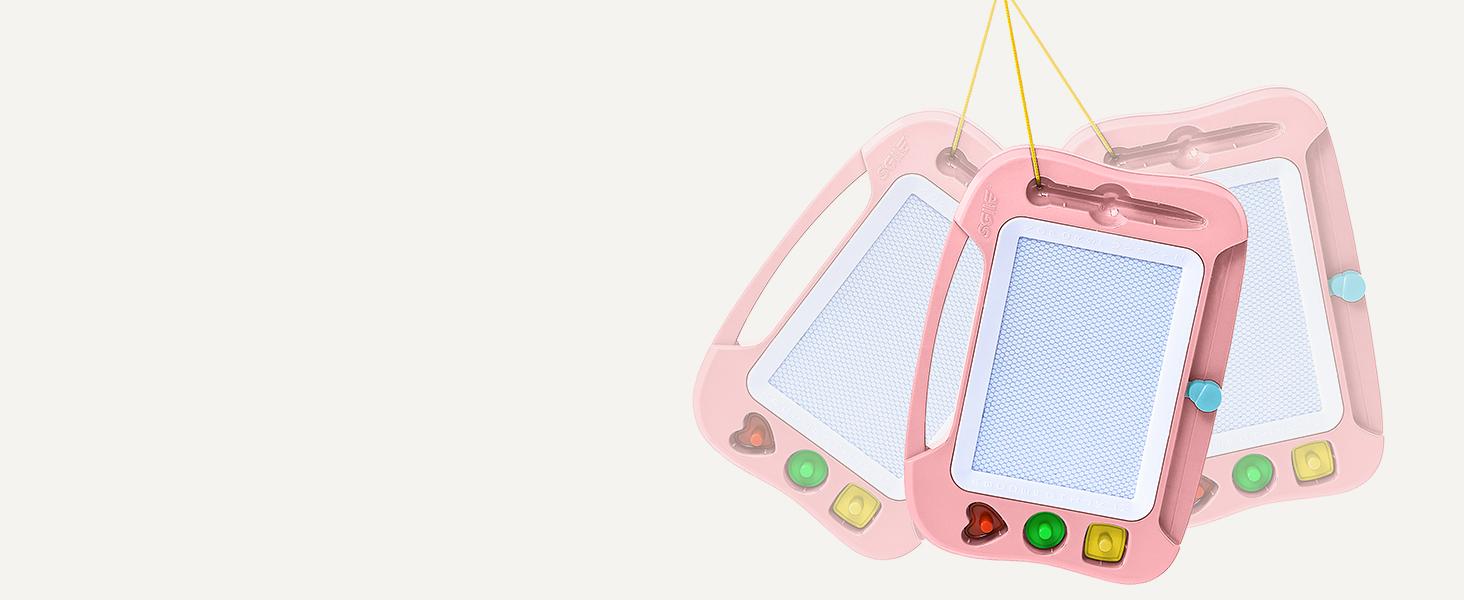 SGILE Magnetic Drawing Board for Kids with Magnet Pen and Three Stamps - Educational Learning Toy&Gift for Toddlers，Regalo