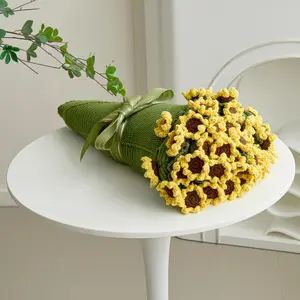 Finished Flower Bouquet Blanket,Handmade Crochet Flower Blanket, Rose Bouquet Blanket, Soft Knitted Throw Rose Blanket, Romantic Gift for Birthday Wedding Valentine’s Day Mother's Day Christmas for Mom Girls and Sisters