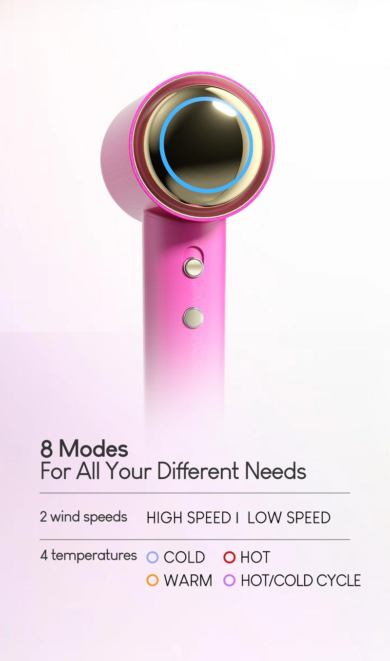 【Merry Christmas & Happy New Year】Tideway H11 High-Speed Hair Dryer, Intelligent Temperature Control w/ Hair & Scalp Care Plasma Ionic Technology & Self Cleaning Blower, No Static Electricity & Frizz, Perfect Present for Men Women Friend Family Gift