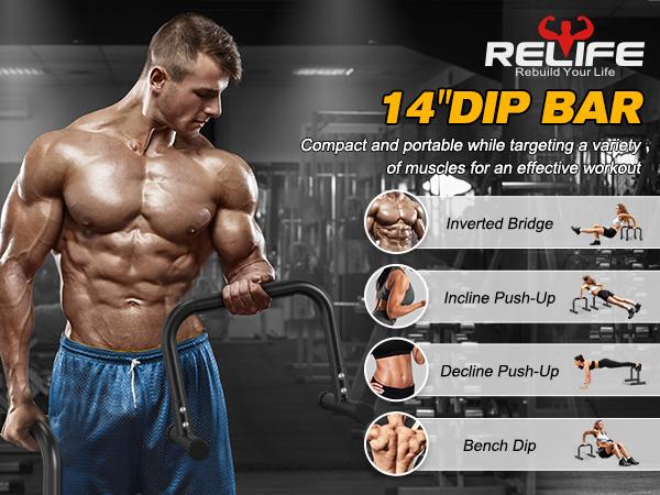 Relife Sports Dip Bars Portable Parallel Bar with Stable and Sturdy Thickened Steel for Home Gym Fitness TikTokShopHolidayHaul