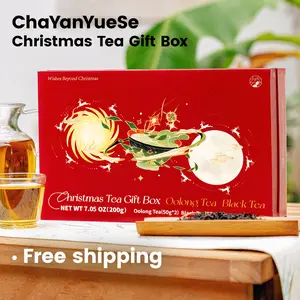 ChaYanYueSe  Christmas Tea Gift Box Oolong & Black Tea,7.05oz