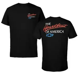 Chevrolet T-Shirt, Featuring 'The Heartbeat of America' Graphic and Logo, Soft Cotton Fabric, Unisex Fit for Men and Women, Perfect Gift for Car Enthusiasts and Chevy Fans graphic t-shirts