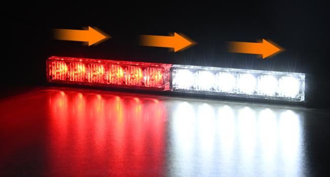Nilight 24LED  Strobe Traffic Advisor Light Bar 2 in 1 Red White Dash Warning Safety Flashing Lights Front/Rear Windshield Construction Lights for Trucks Cars Plow  Firefighter Vehicles   vehicle