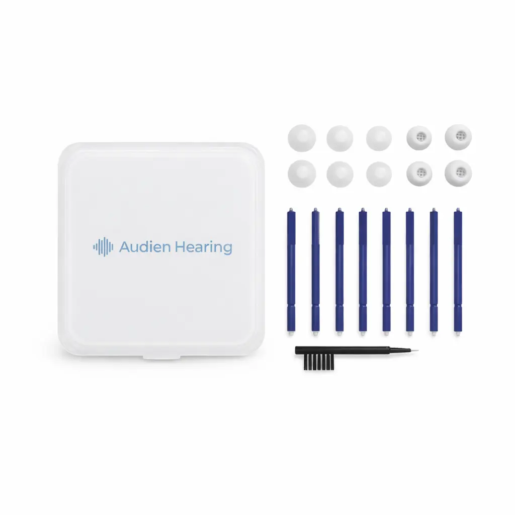 Audien Atom ONE & Atom Air Accessory Kit – Ear Domes, Wax Guard Replacement Tools & Cleaning Brush