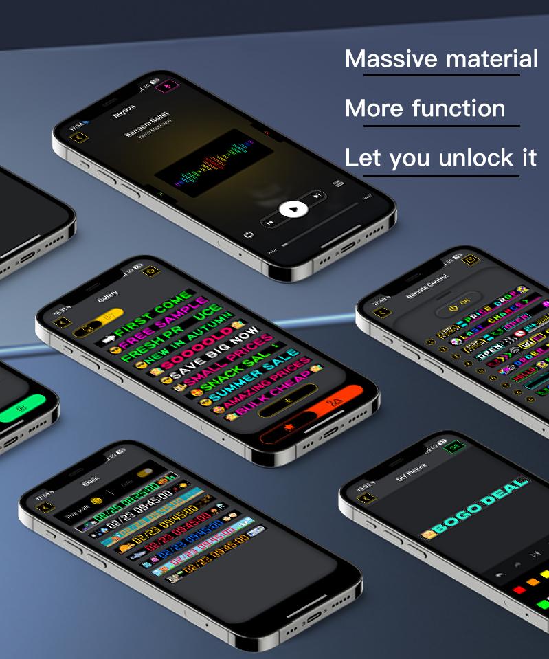 LED Flexible Display Screen Extra-Large Size: 7.56*69.37 Inches with App & Remote Control, Color LED Sign Board for Store Shop Advertisement Display, TikTok Shop Holiday Haul, IP65 Waterproof Soft Large Screen for Window and Front Desk Advertising