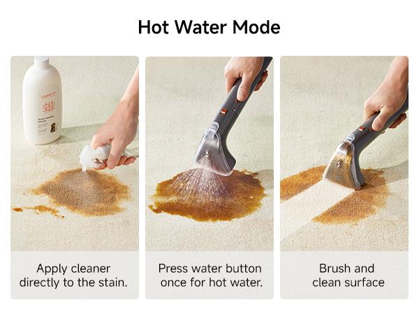 UWANT Portable Carpet Cleaner Machine, Spot & Upholstery Cleaner for Home, Sofa, Couch & Car Interior, Deep Stain Removal Water Extraction Systemr