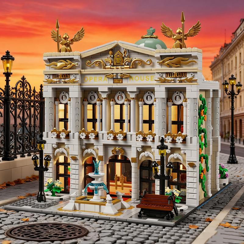 [Barweer](SHIPFREE)Opera House Modular Buildings With Original Box 4490PCS 30*25*20cm
