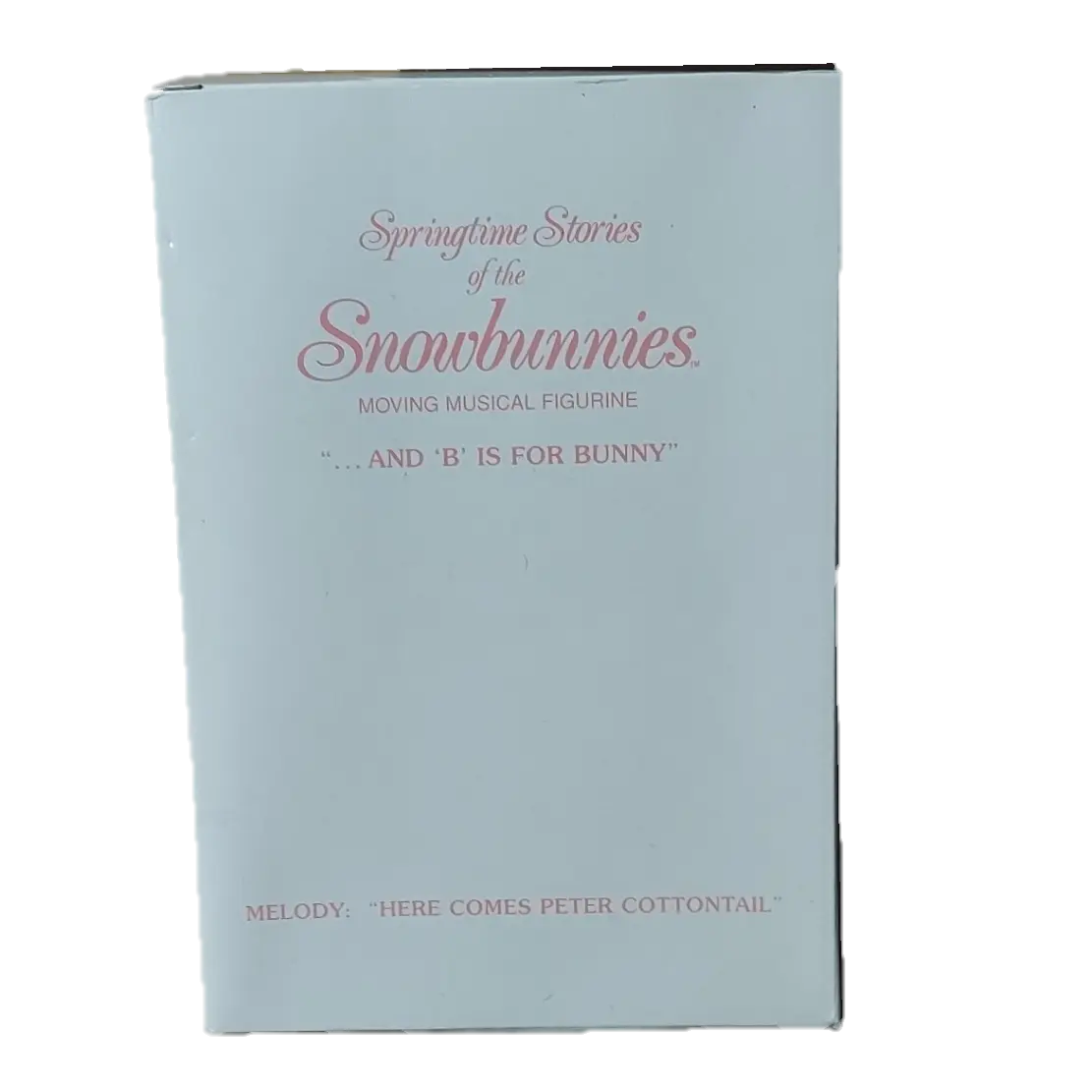 Department 56 Snowbunnies And B Is For Bunny Moving Musical Figurine Sealed