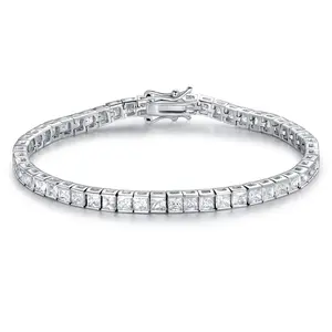 MDFUN Classic 3MM Cubic Zirconia Tennis Bracelet for Women, Elegant CZ Bracelet, Hypoallergenic Jewelry Gift 6–8.5 Inch
