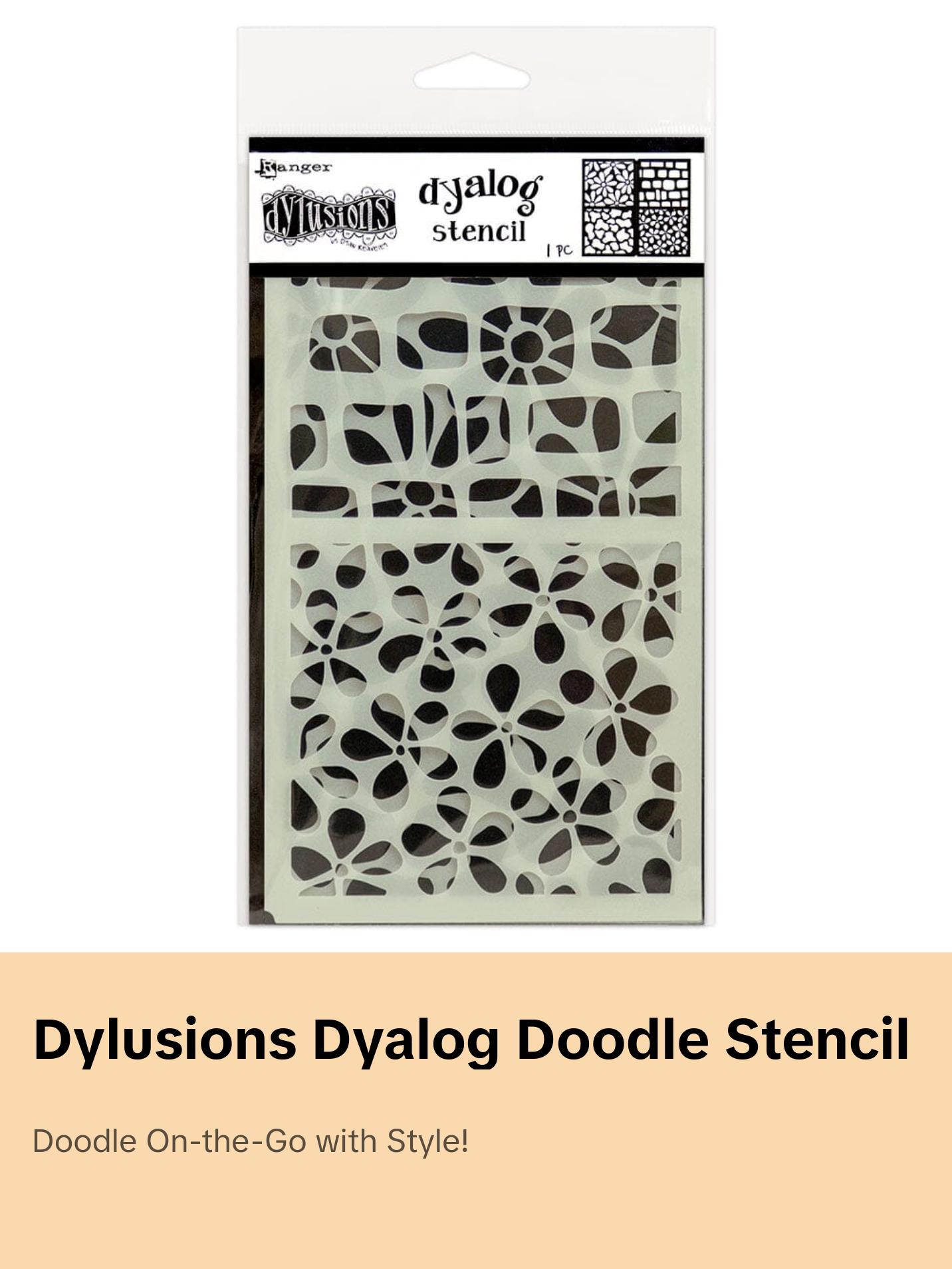 Dylusions Dyalog Stencil - Doodle It
