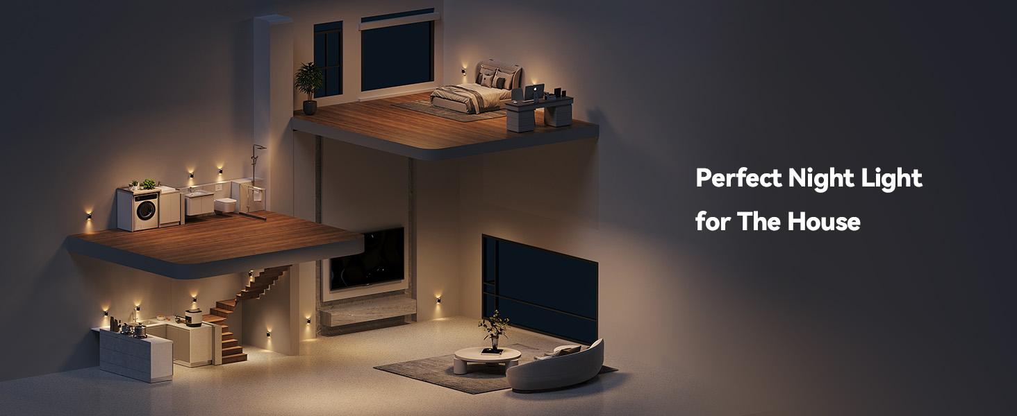 Brightown 2 Pack Night Lights Plug into Wall, Modern Night Light with Rotating Plug, Dusk to Dawn Sensor, 0-100LM Stepless Dimming Aora Night Light for Hallway Bedroom Bathroom, Soft White