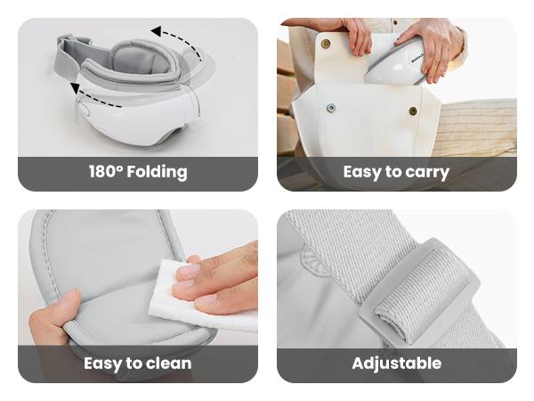 Nekteck Eye Massager with Heat & Bluetooth Music, Comfort Eye Mask for Relaxation, 5 Massage Modes, 15 mins Auto-Off, Ideal Gift for Men & Women,Christmas 's Day Present,Gifts for Mother Father