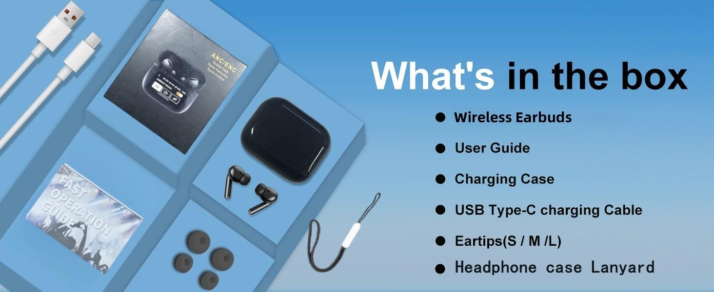 Wireless Bluetooth Earbuds–Portable, with Replacement Ear Tips, Wireless Charging & Long Battery Life. Musthave Black Friday Gift / Christmas Present!