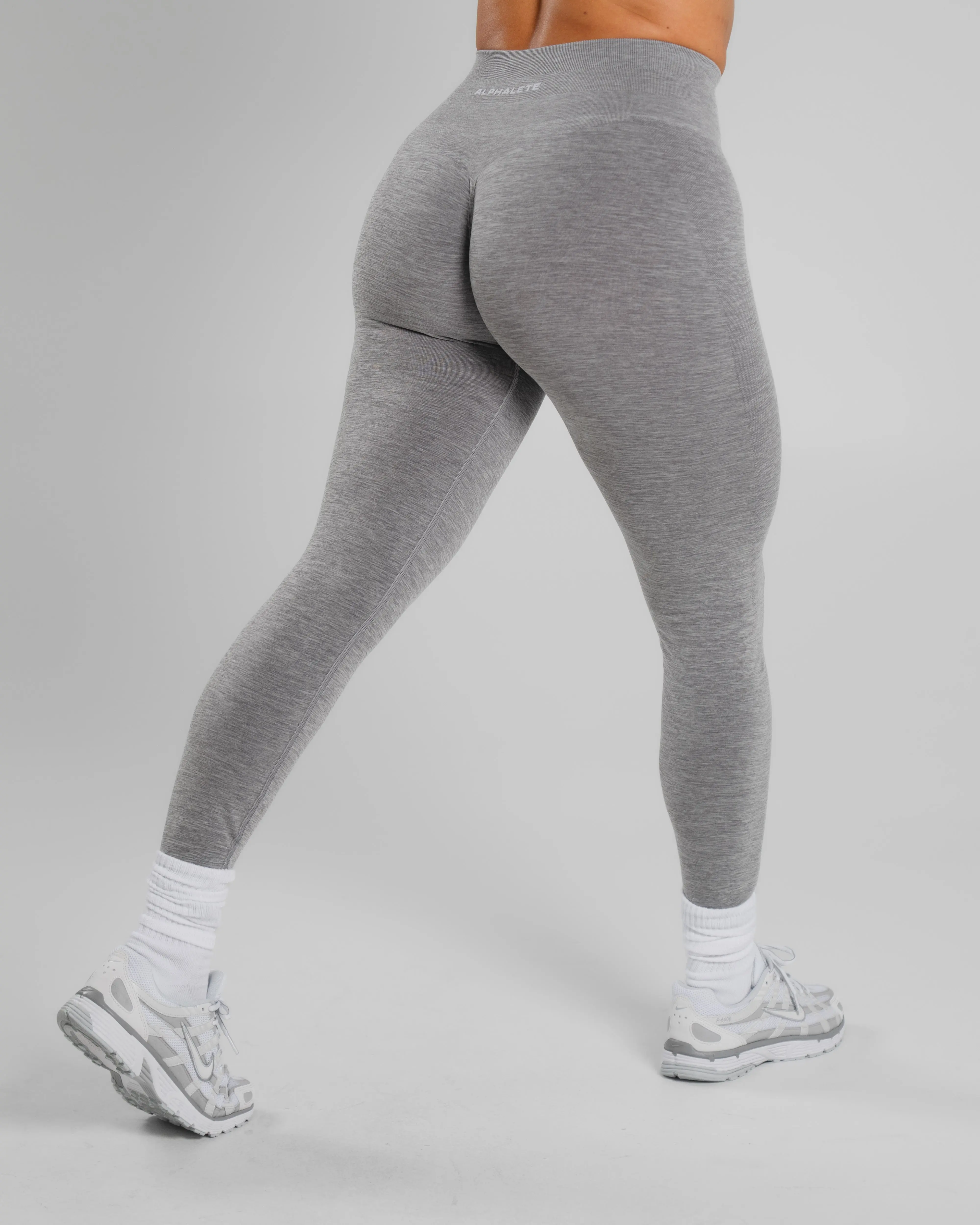 Amplify Mid Rise Legging - Heather Grey
