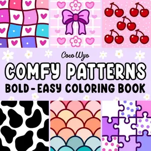 Comfy Patterns: Coloring Book for Adults and Kids, Bold and Easy, Simple and Big Designs for Relaxation Featuring Lovely Cozy Pattern and Mandala (Bold & Easy Coloring) Paperback – May 4, 2024