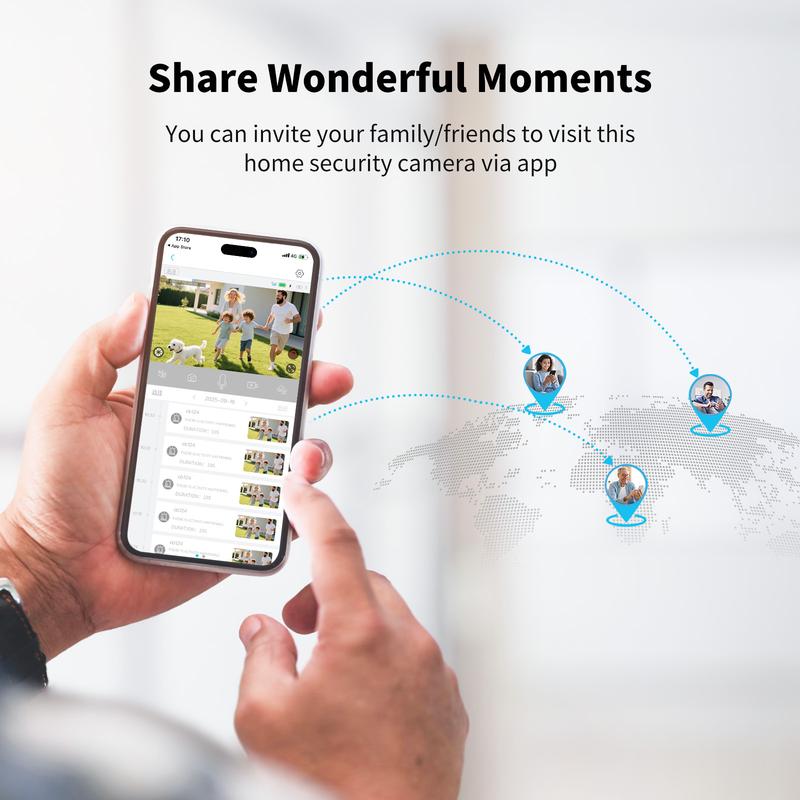 4G LTE Solar Powered Security Camera CB114S with 2K Live View 360° Coverage Two Way Audio PIR Motion Detection IP65 Waterproof Outdoor Surveillance（4G DATA REFILL Required）