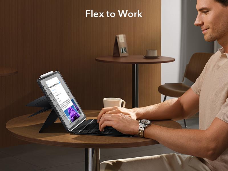 ESR Detachable Keyboard Case for iPad Air 11/13 inch&iPad Pro 11/13 inch, Magnetic Detachable Keyboard, Portrait/Landscape Modes, Large Click-Anywhere Trackpad, Backlit Keys, Shift Series