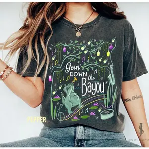 Comfort Color/Gildan Shirt Tiana's Bayou Adventure Ride Tee, Goin Down the Bayou, Princess T-Shirt, The Princess and the Frog [Adult - Youth - Toddler]
