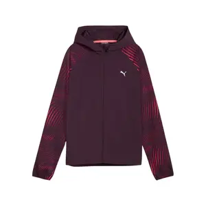 PUMA Womens Run Favorite Velocity Printed Woven Jacket Running Athletic Outerwear  - Purple