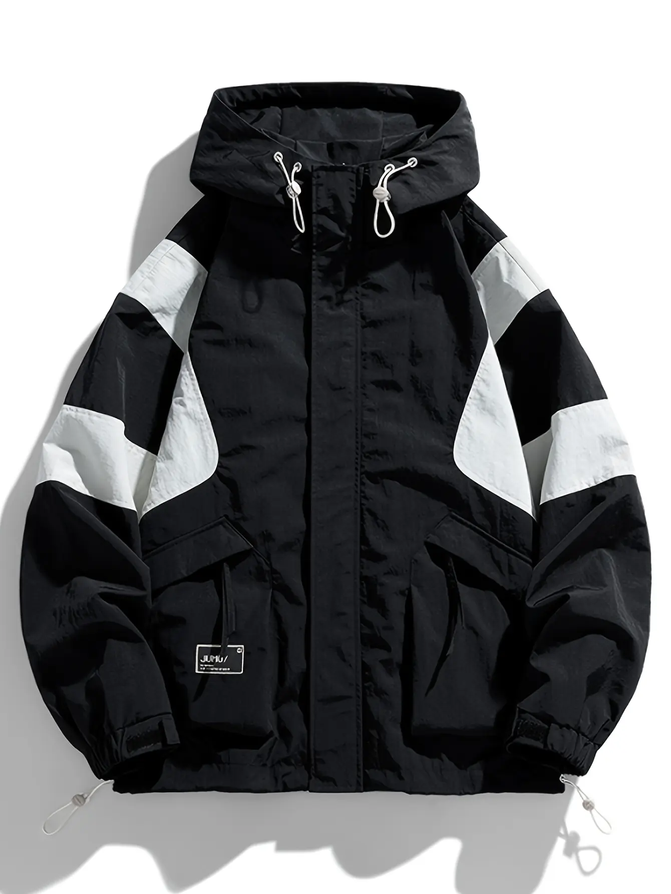 New Spring/Autumn Men’s Hardshell Jacket – Trendy American Workwear Style, Casual Hooded Flight Jacket for Young Adults, Couples’ Matching Design