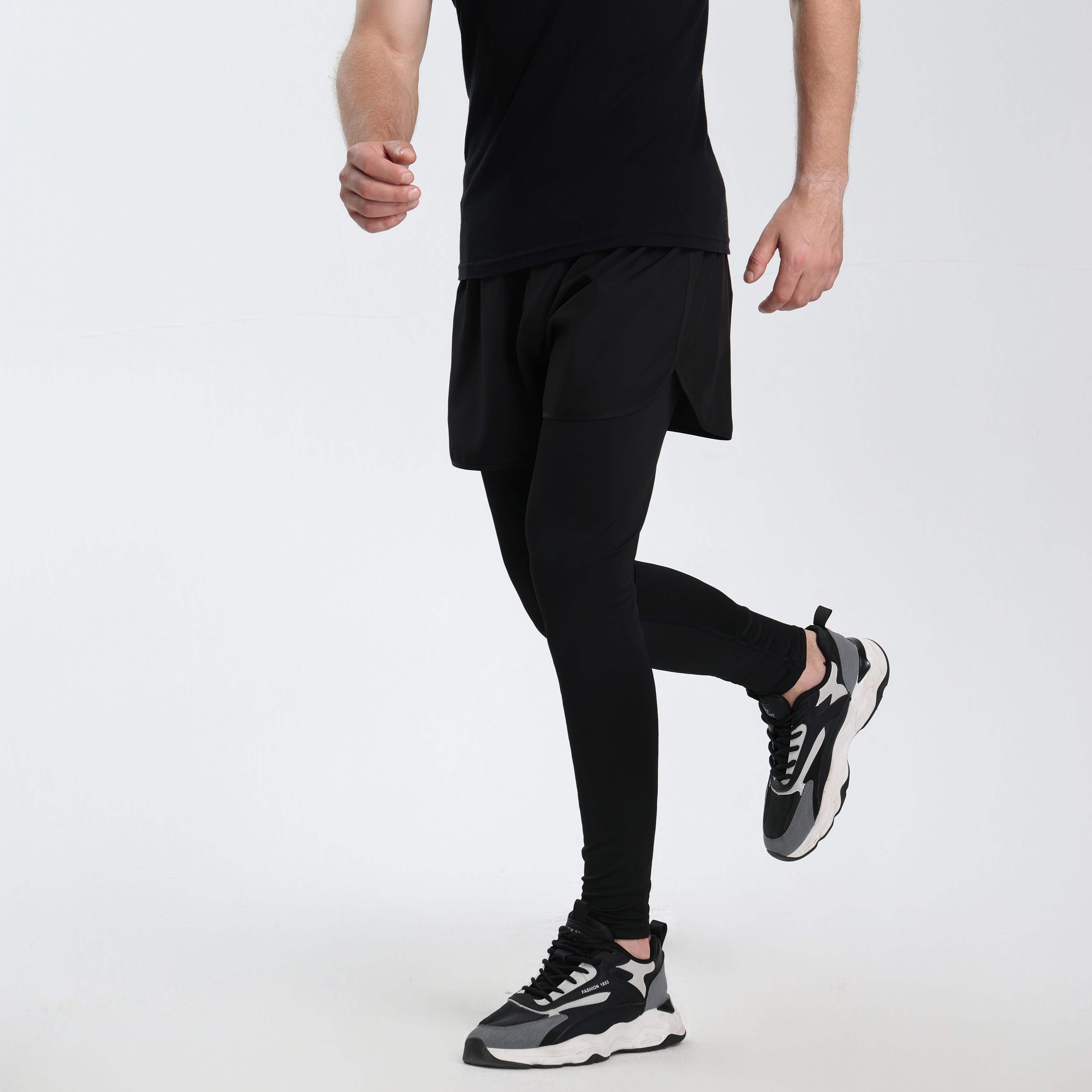 Men's Compression Training Pants - Breathable Stretch Athletic Pants with Pockets, Suitable for Running, Basketball, Pilates, and Gym Workouts, Compression Sports Apparel, Fitness Jogging Pants, Gym Training Pants fits