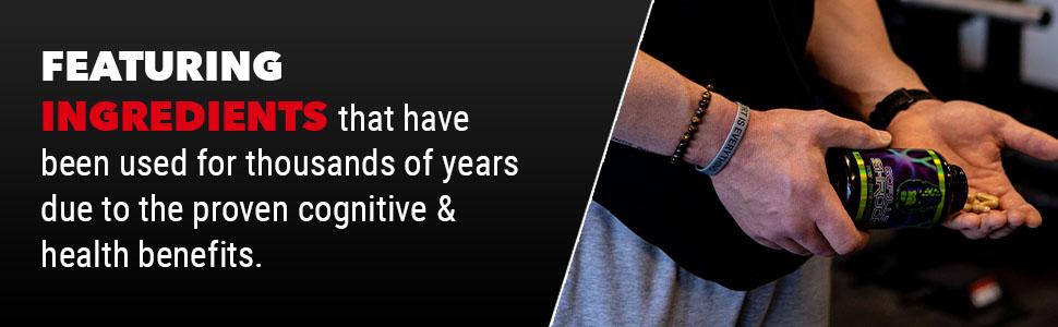 Gorilla Shroom Nootropic Mushroom Supplement -  Lion’s Mane, Cordyceps, Reishi, Maitake - For Energy, Immune Health & Focus - (30 Servings)